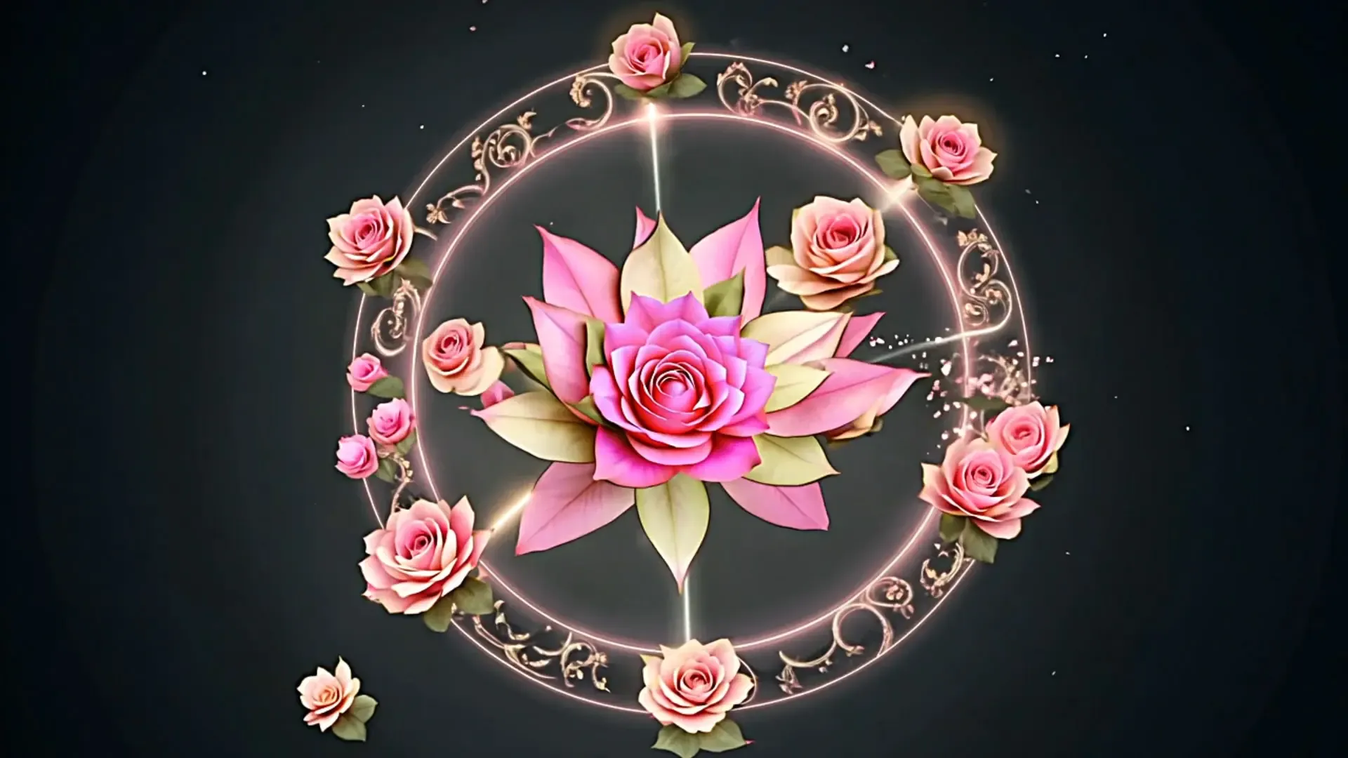 Blossoming Roses Visual Effect Overlay for Beauty and Fashion Promo